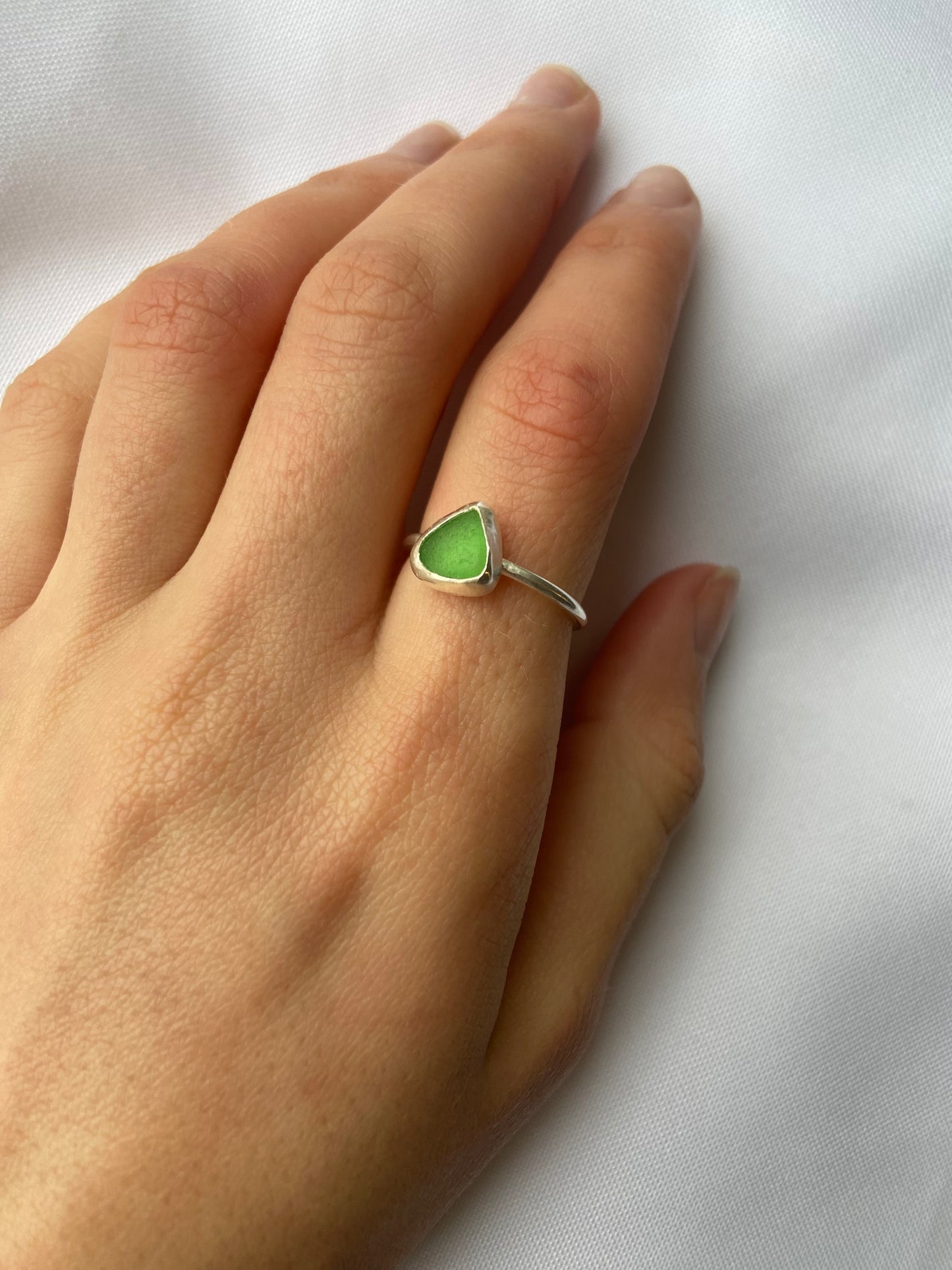 Green Sea-glass Ring
