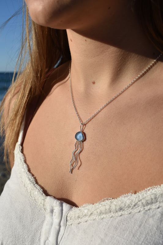 Blue Jellyfish Pendant