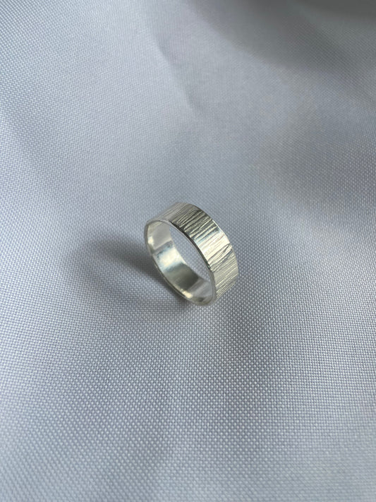 Hammered Striped Ring