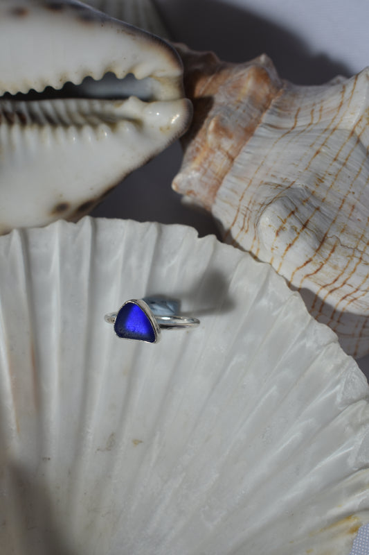Cobalt Blue Sea-glass Ring
