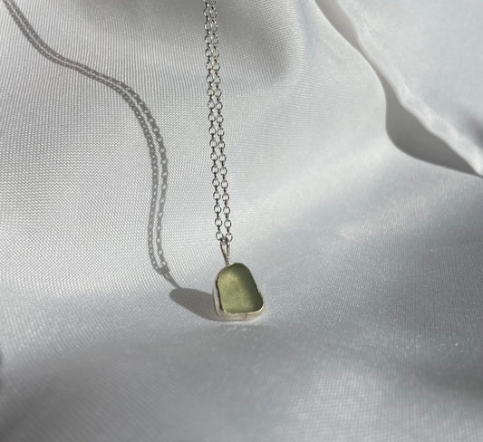Pastel Green Sea-glass Necklace