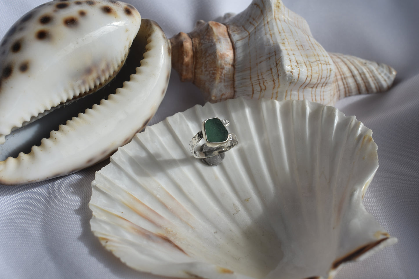 Adjustable Sea-glass Ring