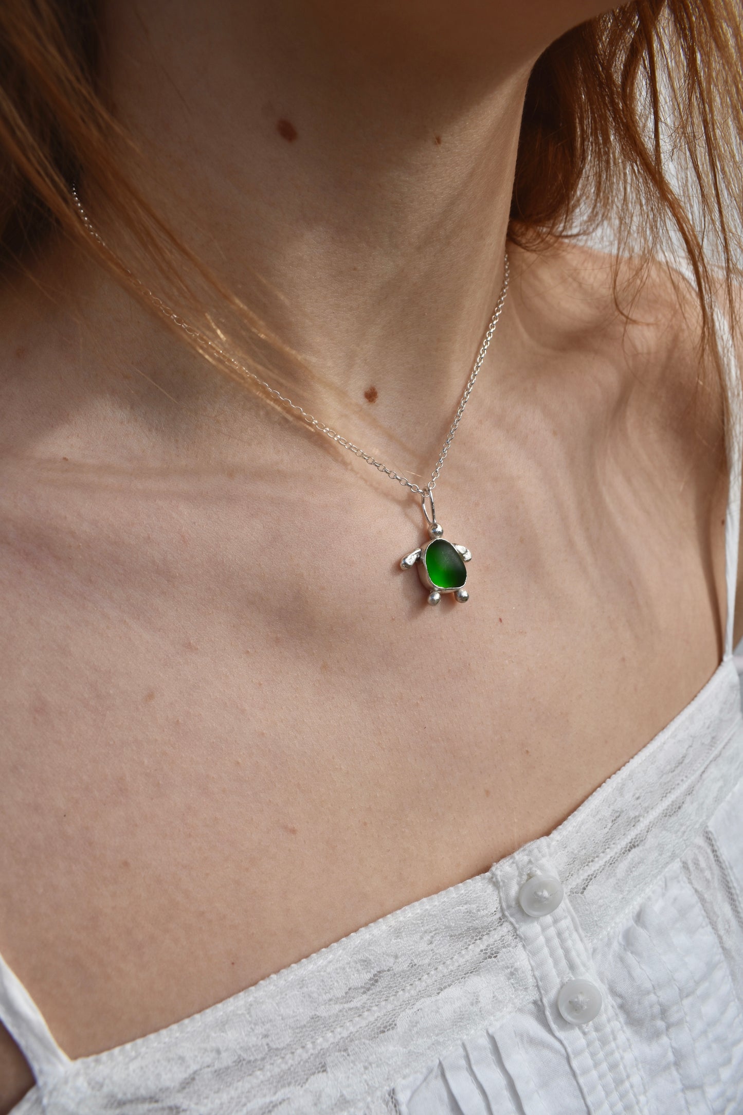 Sea-glass Turtle Pendant