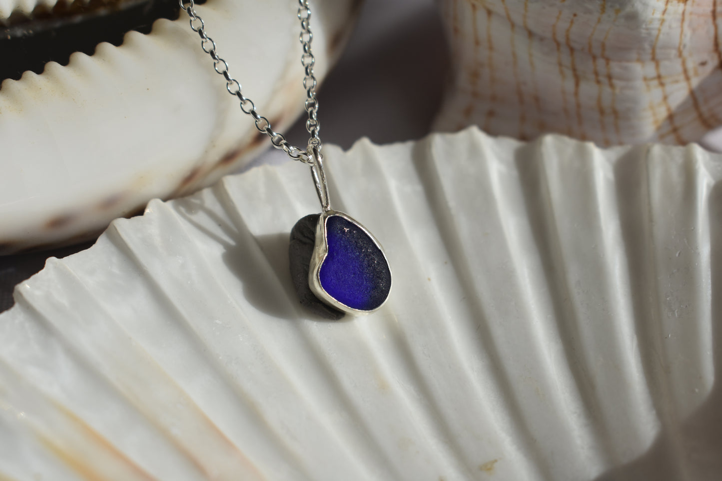 Blue Sea-glass Necklace