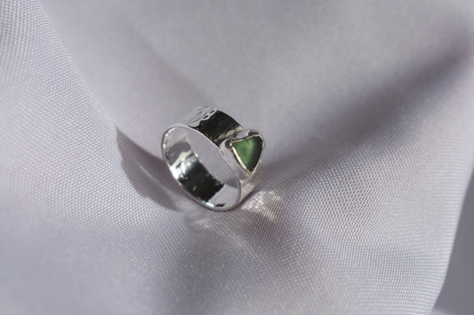Ripple Band Sea-glass Ring