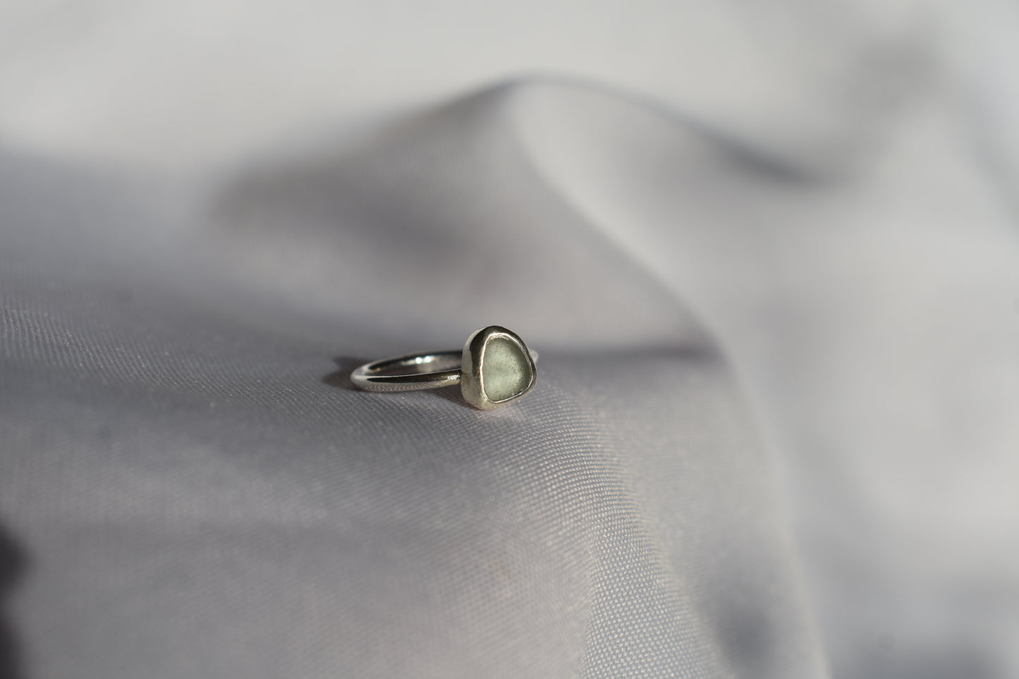 Pearl White Sea-glass Ring