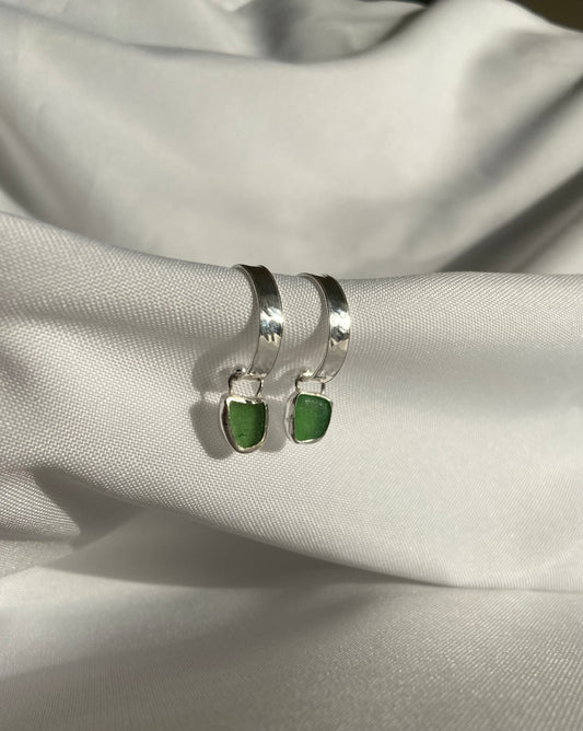 Sea-glass Hoops