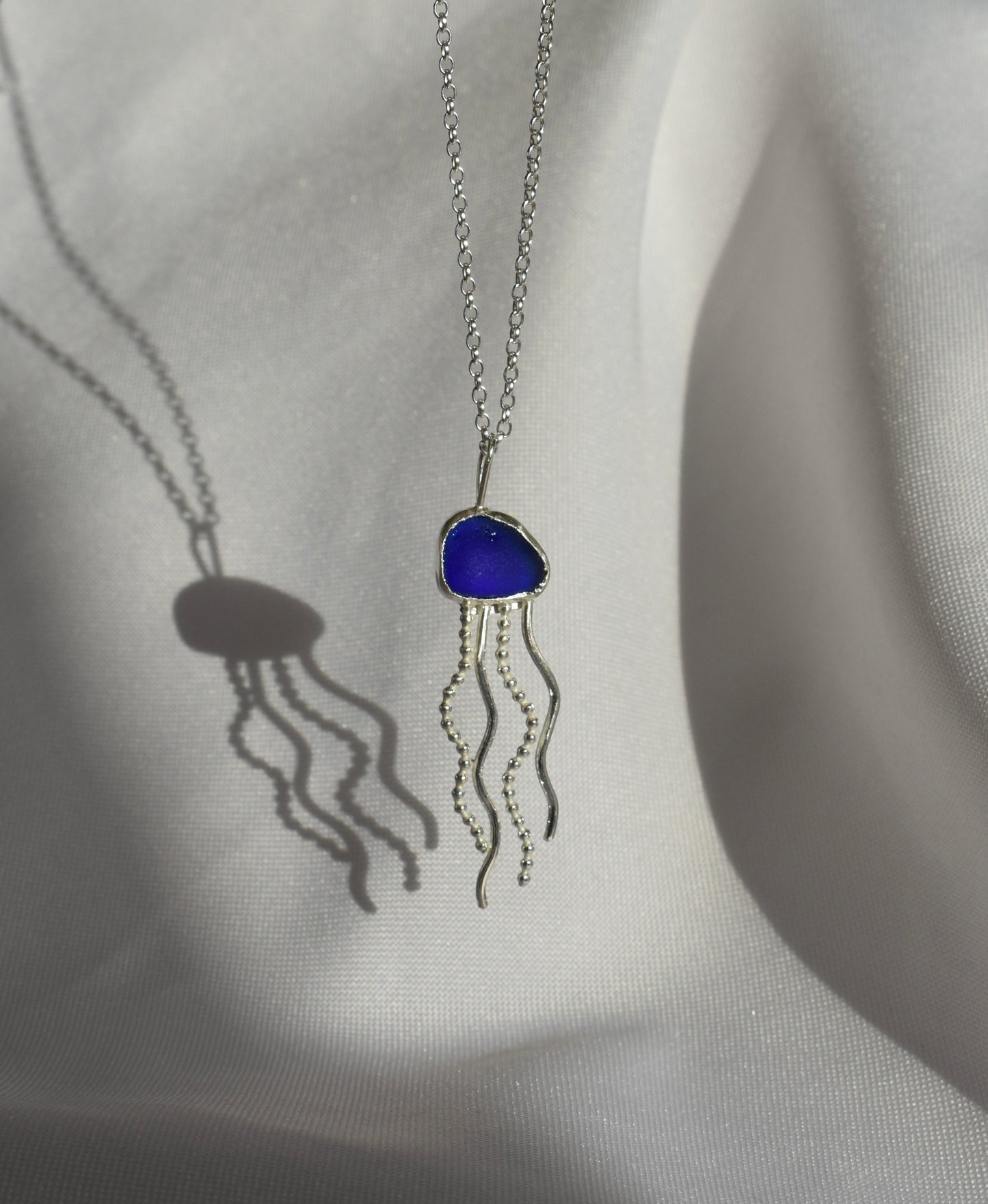 Cobalt Jellyfish Pendant