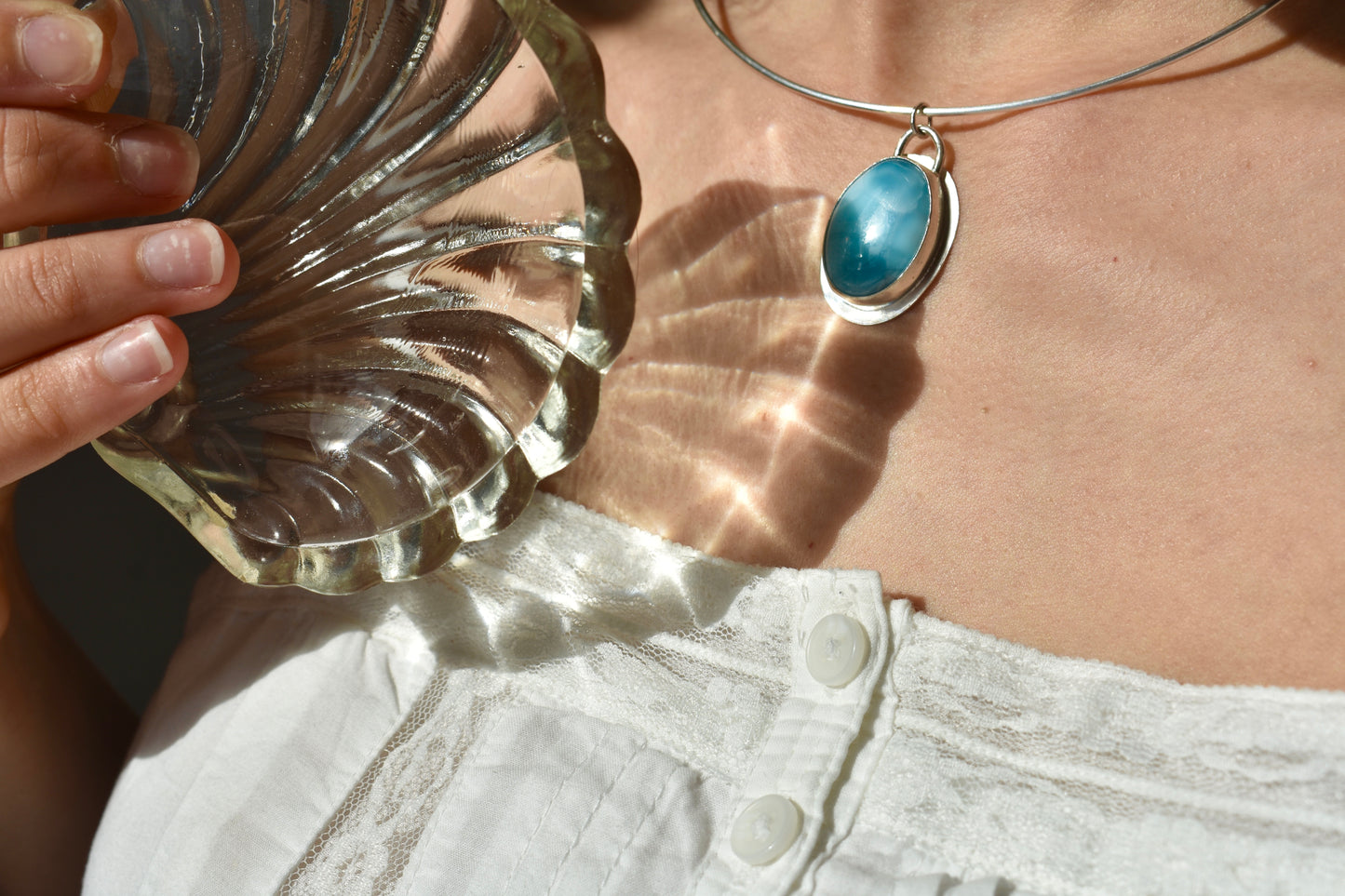 Larimar Collar Necklace