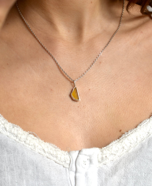 Amber Sea-glass Necklace