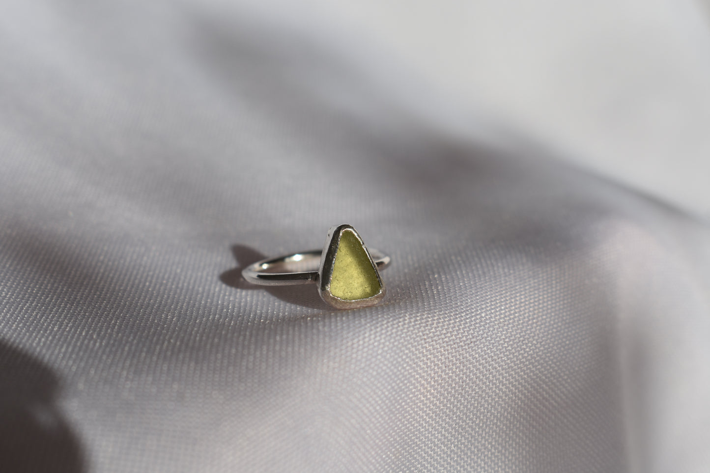 Spring Green Sea-glass Ring
