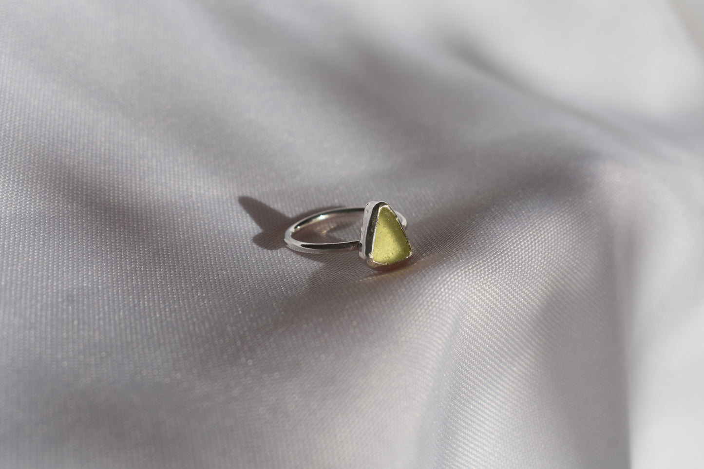 Spring Green Sea-glass Ring