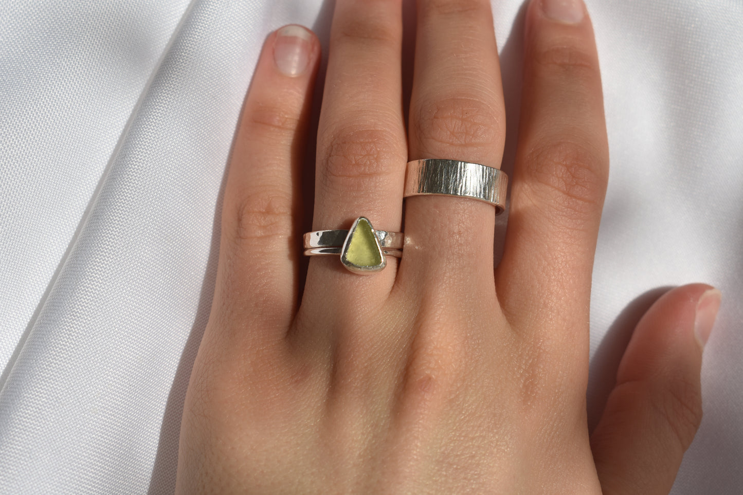 Spring Green Sea-glass Ring