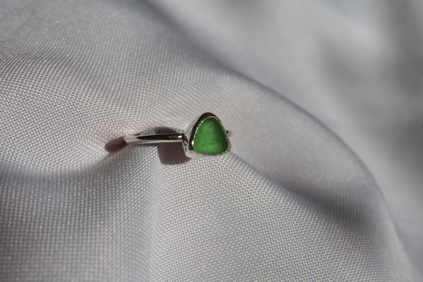 Bottle Green Sea-glass Ring