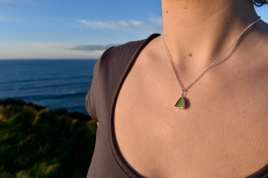 Green Sea-glass Necklace