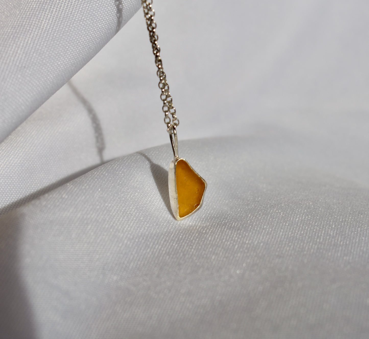 Amber Sea-glass Necklace