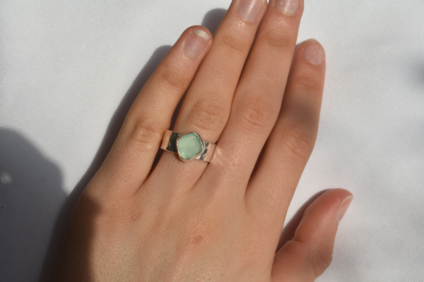 Ripple Band Sea-glass Ring