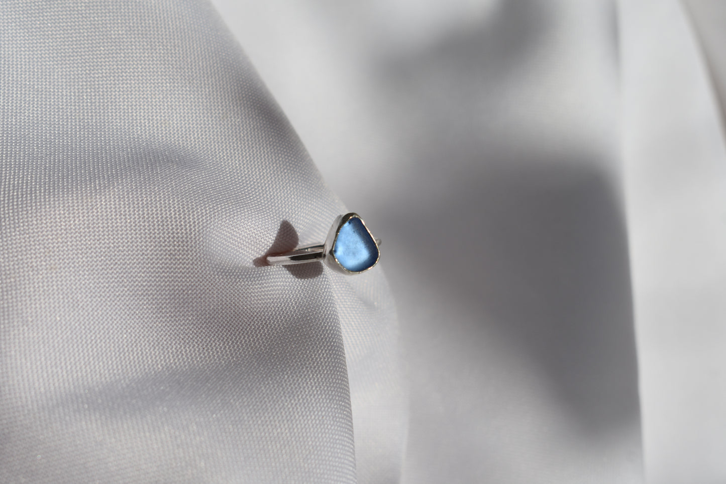 Blue Sea-glass Ring