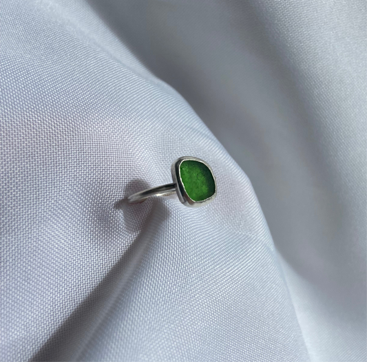Green Sea-glass Ring