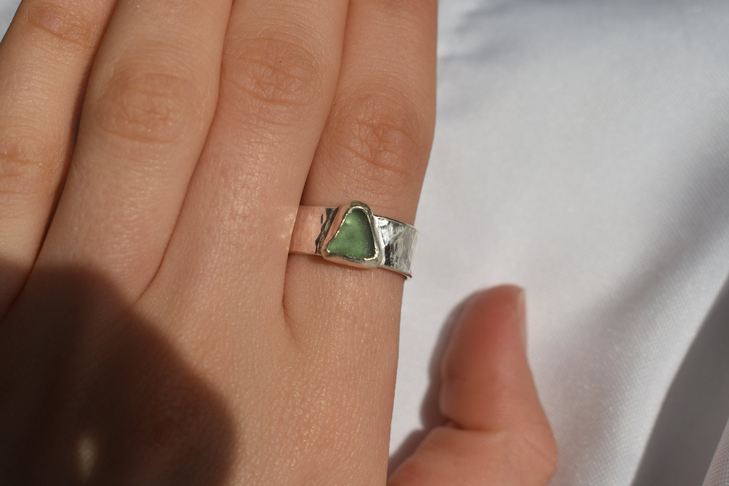 Ripple Band Sea-glass Ring