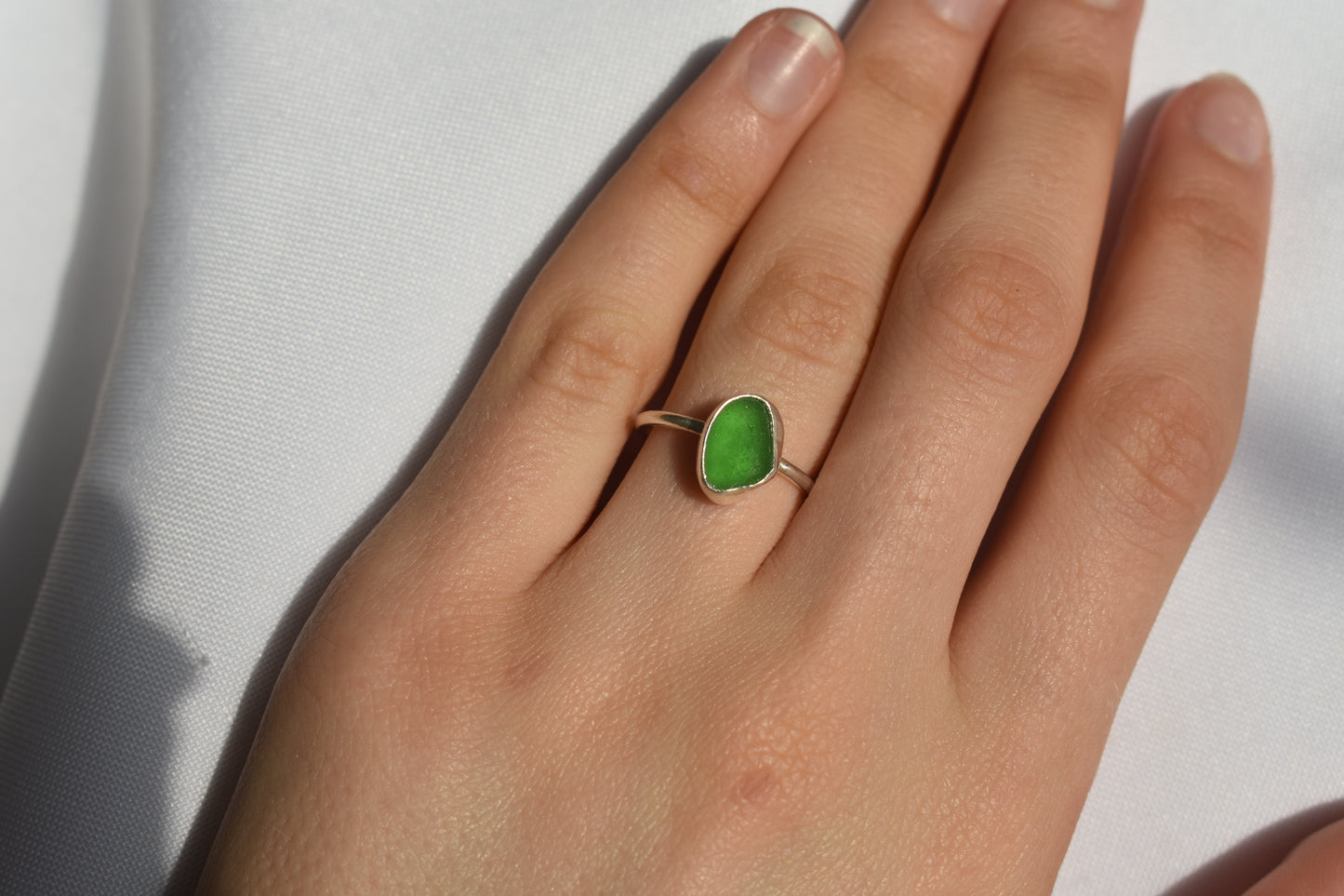 Green Sea-glass Ring